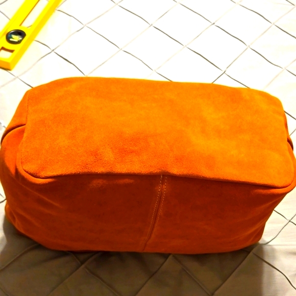 Italian orange suede hobo bag - Picture 13 of 16